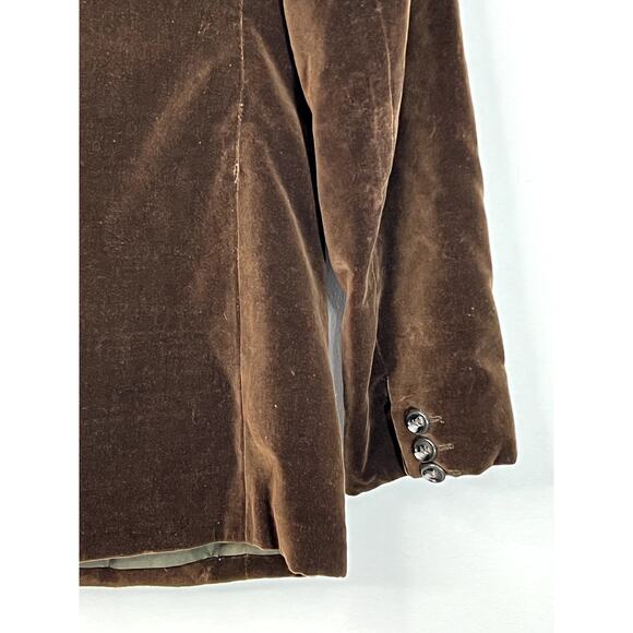 Vintage Butterfly for Prestige Brown Cotton Velvet 3 Pockets Blazer Jacket 12 - Picture 7 of 10